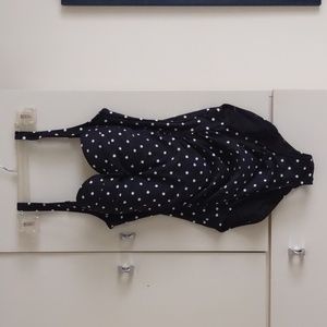 Niptuck Swim in black and white polka dots